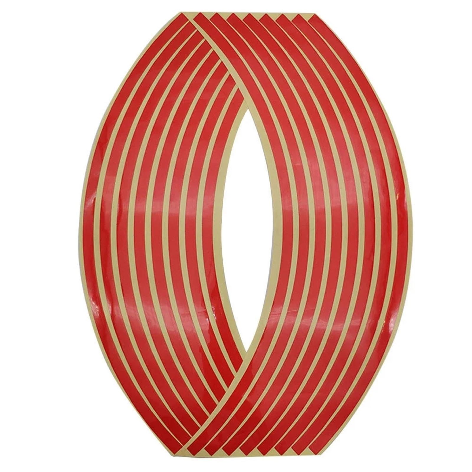 Front Wheel Rim Stickers Reflective Stripes Motorcycle Stickers Reflective Sticker Motorcycles Wheel Sticker Wheel Rim Tape(Red)