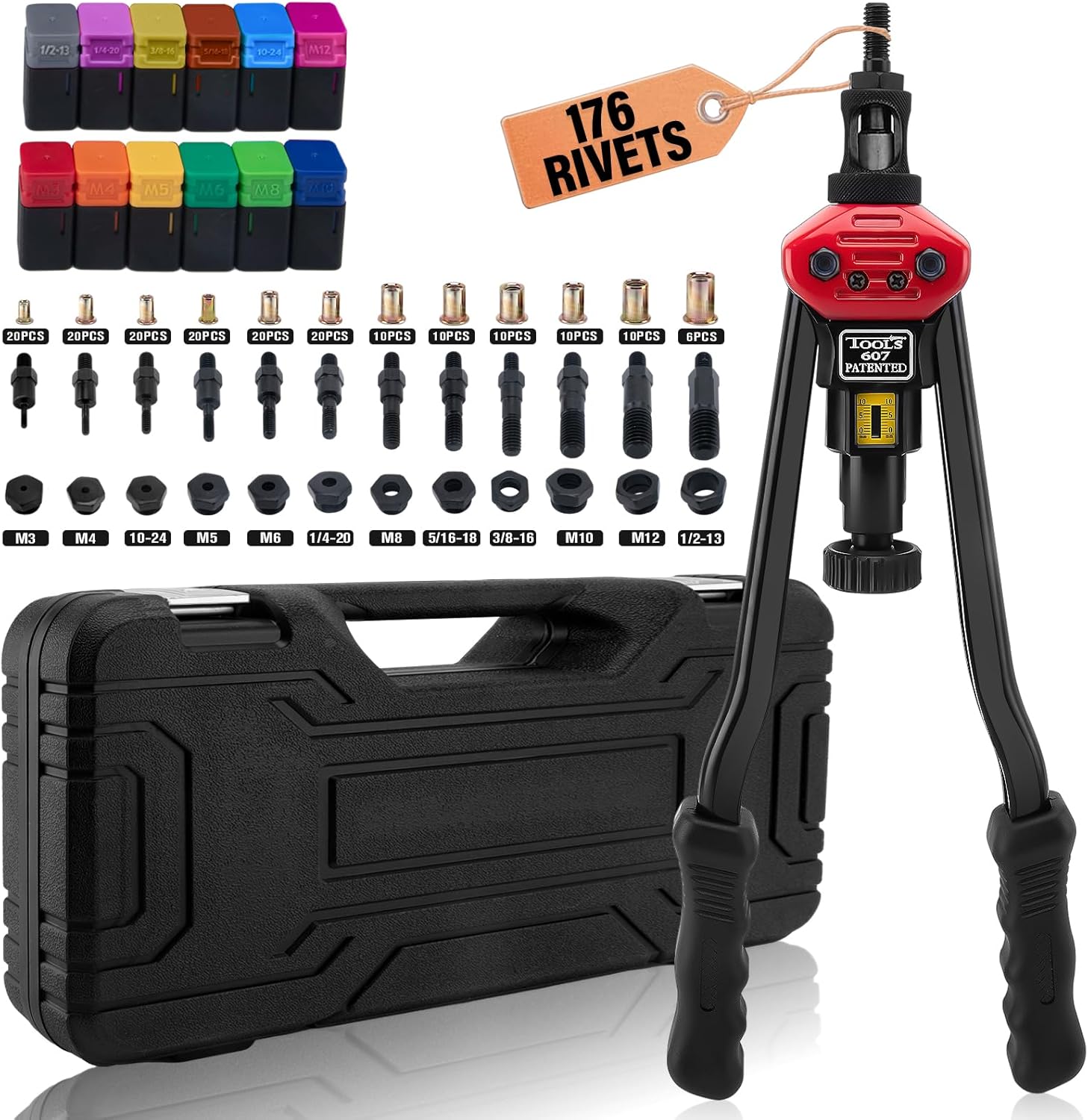 GDLIN Rivet Nut Tool, 16" Nutsert Tool Kit, Rivet Nut Kit