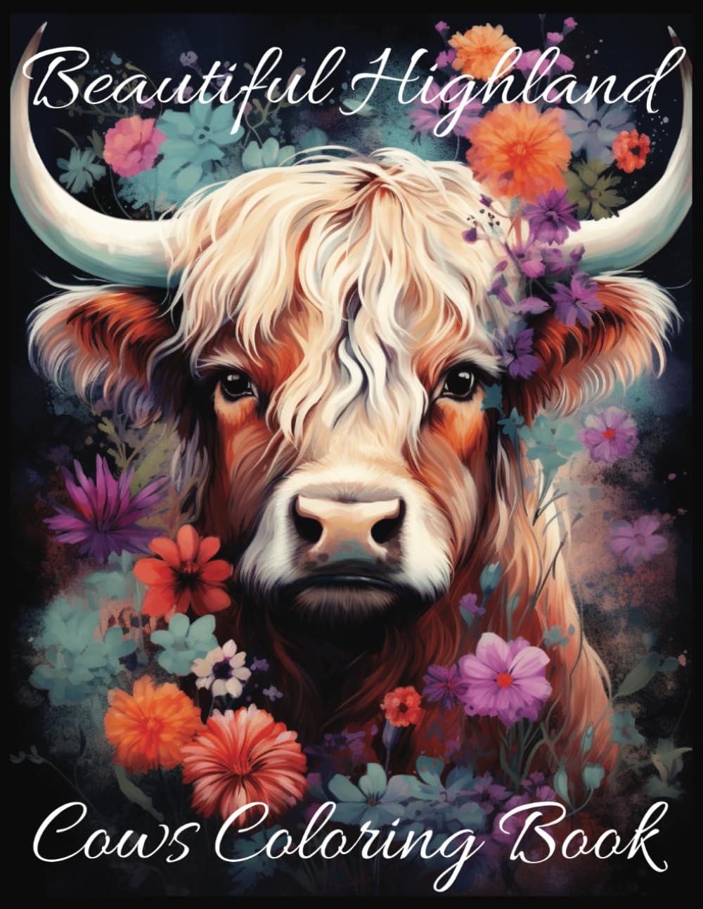 Beautiful Highland Cow Coloring Book For Adults: Scottish Highland Cow Coloring Book-: 101 Incredible Patterns An Easy Mindfulness: Adult Coloring Book For Anxiety and Stress Relief Animals