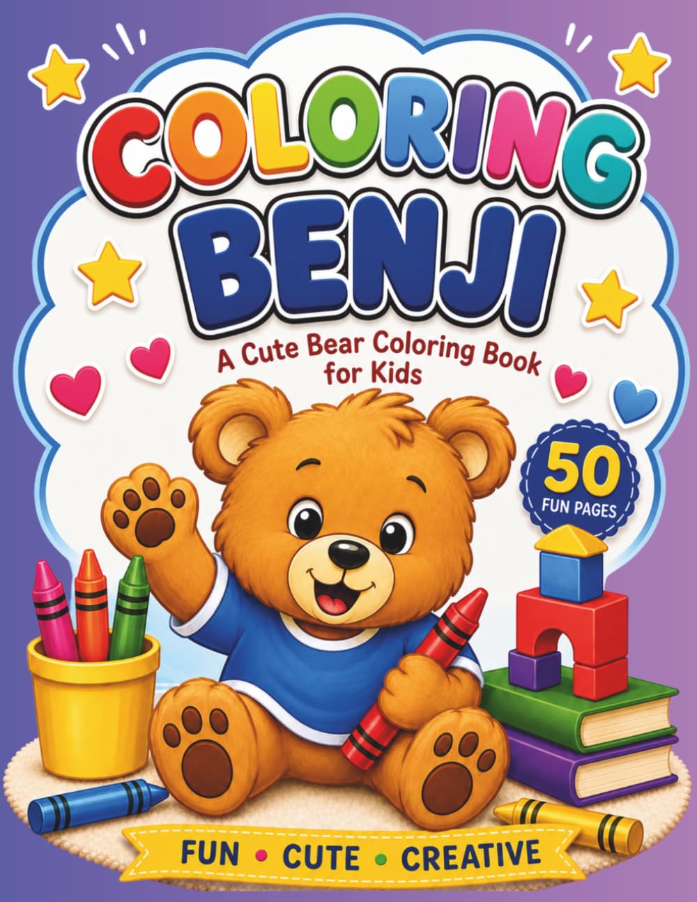 Benji the Bear Feelings Coloring Book: A Cute Bear Coloring Book for Kids