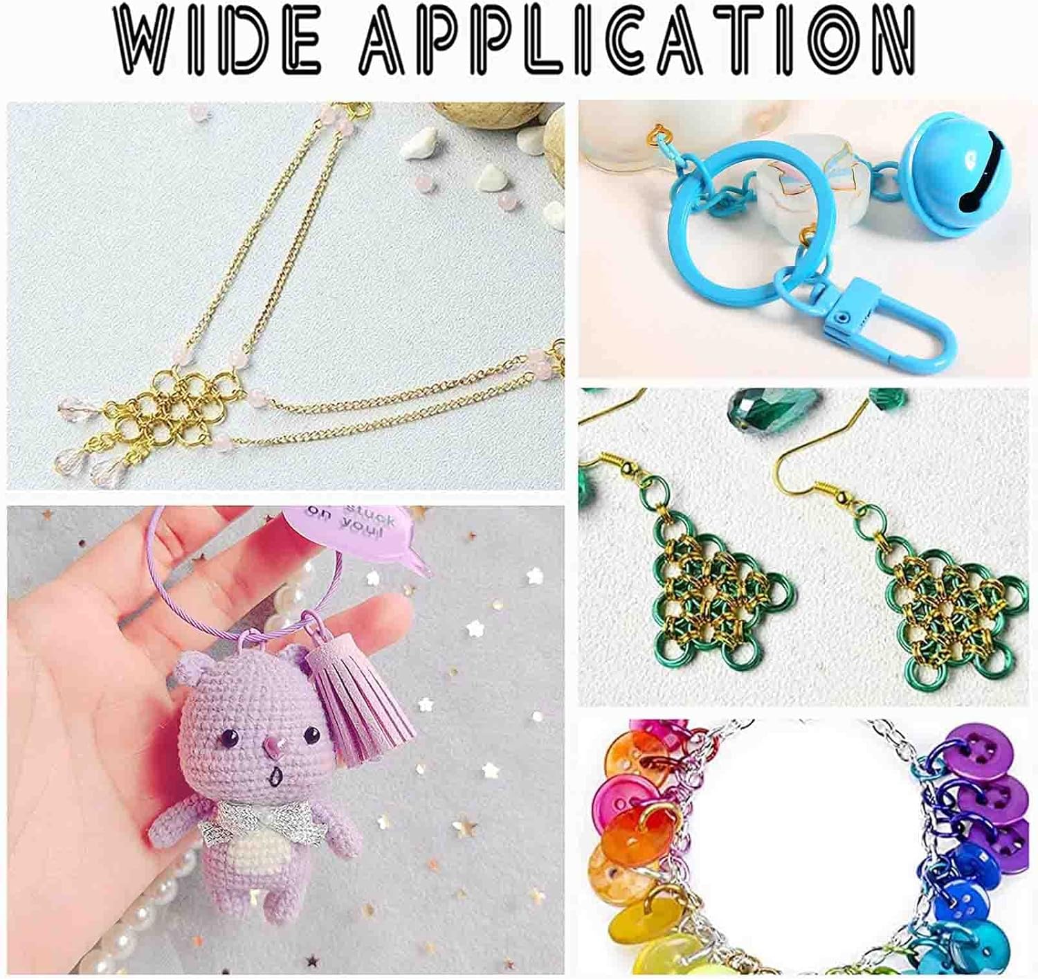 PH PandaHall 8400pcs Aluminum Open Jump Rings 6mm Chainmail Rings Open Jump Rings 24 Color Jewelry Findings for Choker Necklaces Bracelet Earring Chain Maille Jewelry Making - Image 6