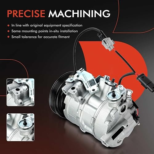 Miniatura 5 de A-Premium Compresor de AC con embrague compatible con Mercedes-Benz X156 GLA250 2.0L 2017-2019, GLA45 AMG 2.0L 2017-2019