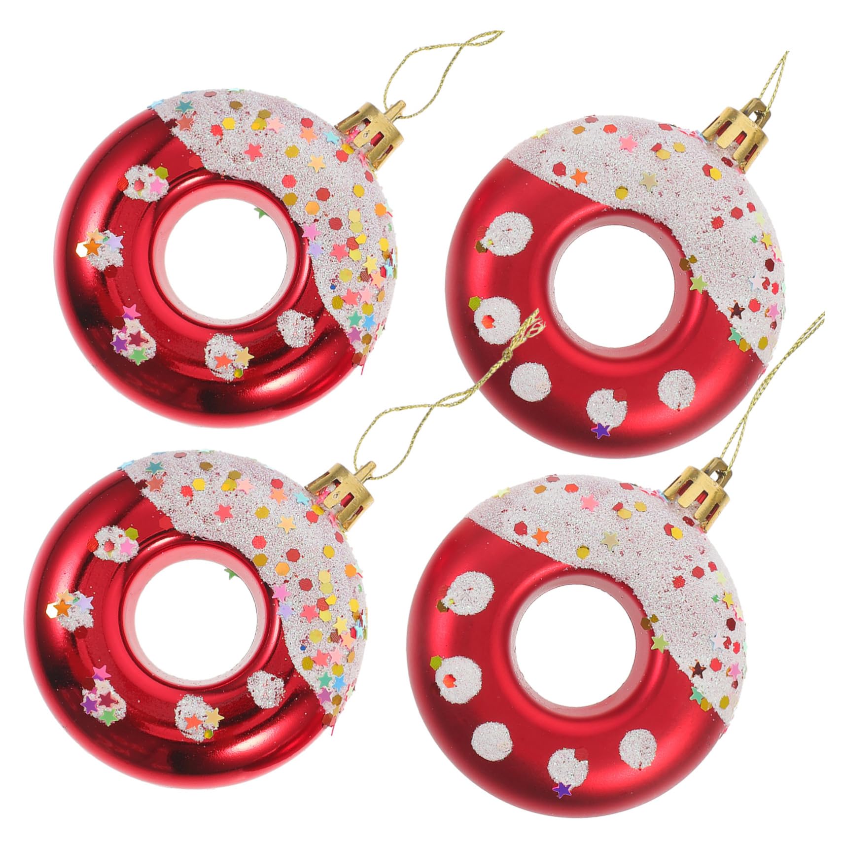 IMIKEYA 20piezas Adornos Colgantes Navideños Decoración De Árbol De Navidad Pendientes Temáticos De Festividad Diseño De Donut Fiestas y Celebraciones