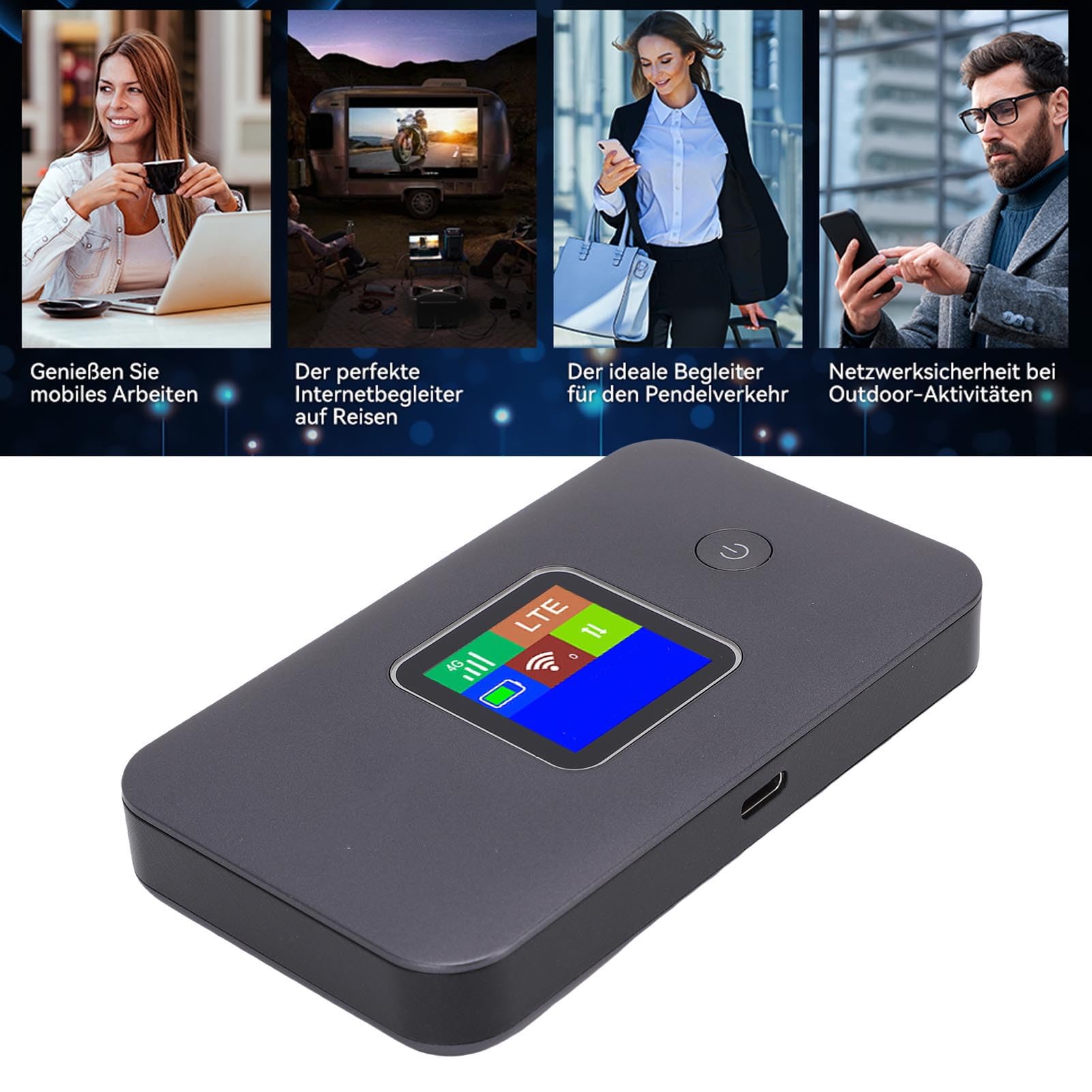 KIMISS Router Mobile 4G Banda 4G 5.8G 300 Mbps Supporto 10 Dispositivi