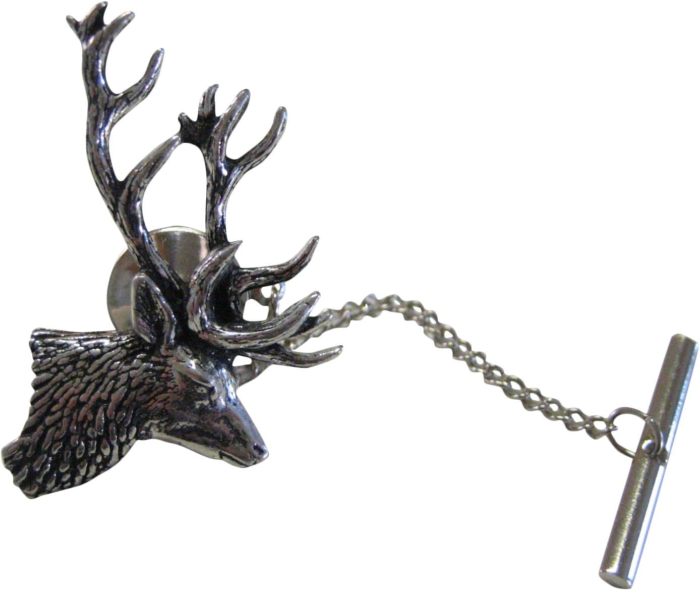 Kiola Designs Side Facing Stag Deer Head Tie Tack