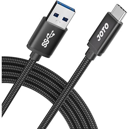 Câble Type C Chargeur Superspeed, Câble en Nylon Très Résistantavec Une Longueur de 3M, Brancher dans Les Deux Sens, Connecteurs Robustes pour Une Durabilité Supplémentaire-Noir