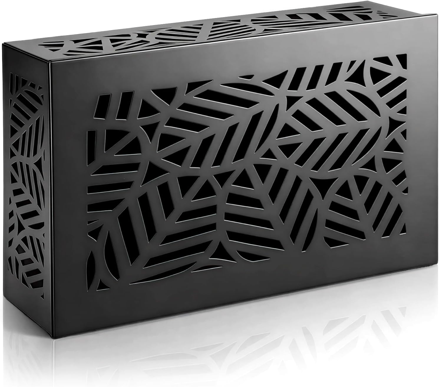 Doorbell Chime Cover Box Only, Black Decorative Doorbell-Cover-Box Sleek Wall-Mounted Decorative Door Bell-Cover Plate With Screws for Chimes wooden doorbell cover box only (Black)