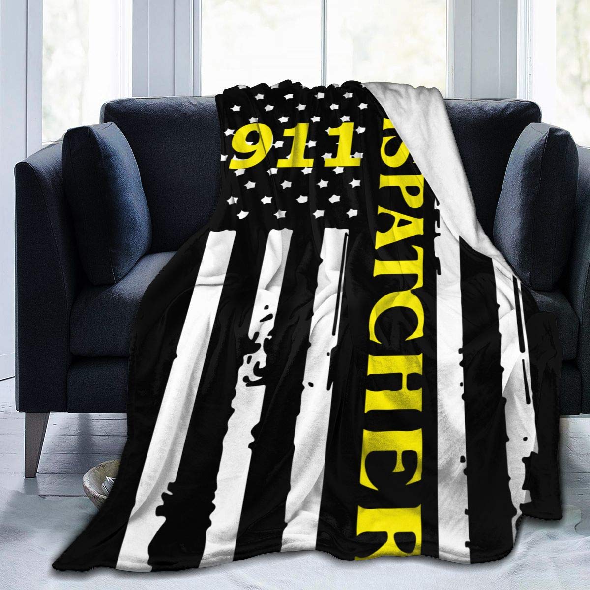 Amazon.com: 911 Dispatcher Thin Gold Line Warm Ultra Soft Micro Fleece  Couch Travel Chair Throw Blanket for Women Men Gift : Home u0026 Kitchen