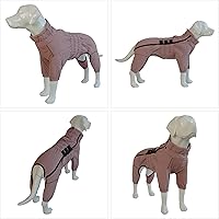 Vista 7 de Chaleco cálido para perros de doble capa, chaleco reflectante impermeable a prueba de viento para 4 patas, disfraz de patinaje al aire libre