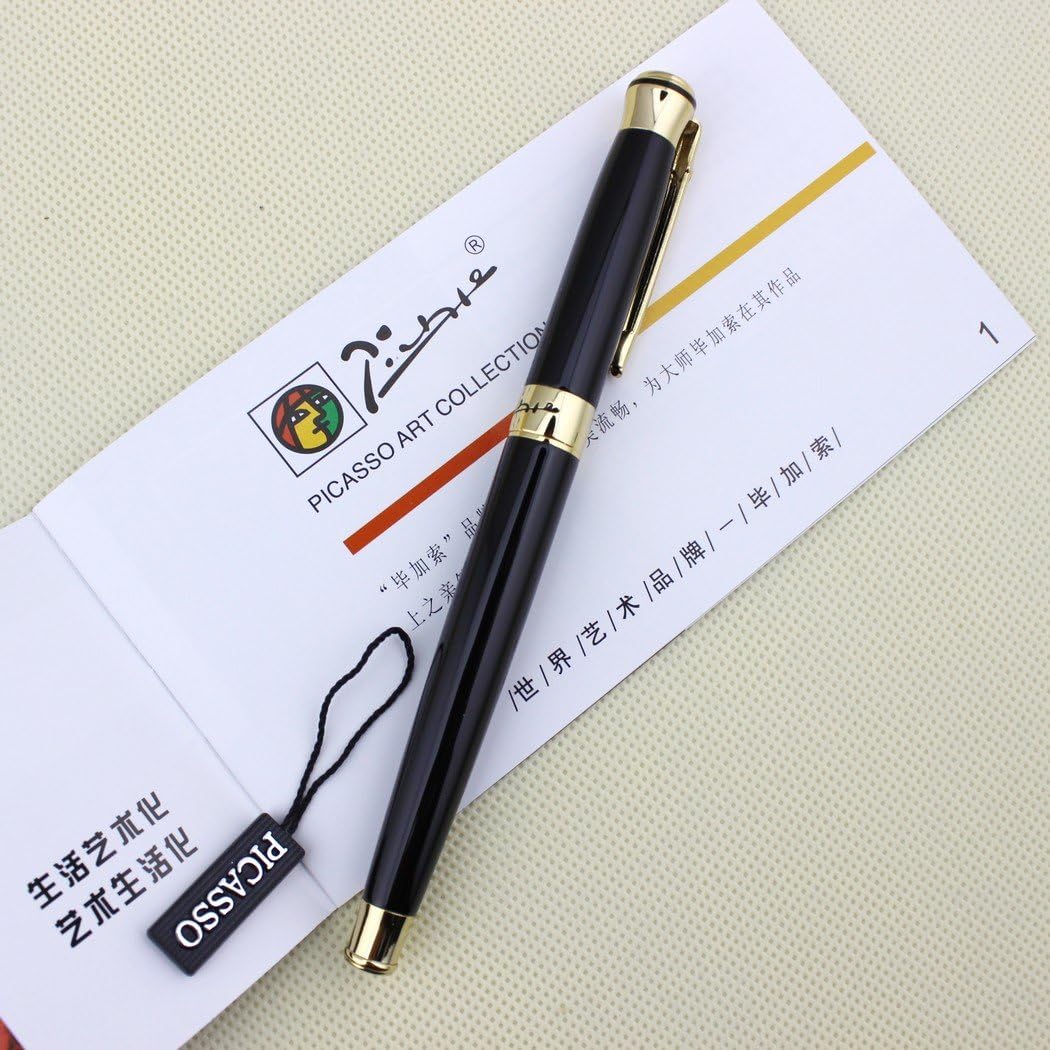 Gullor Advanced Picasso Rollerball Pen 903 Black Light with Golden Clip Pen