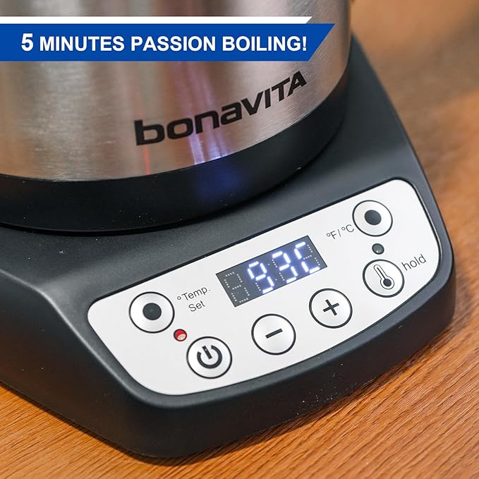 Bonavita Tetera Eléctrica 1L Digital Gooseneck Acero Inoxidable miniatura 4