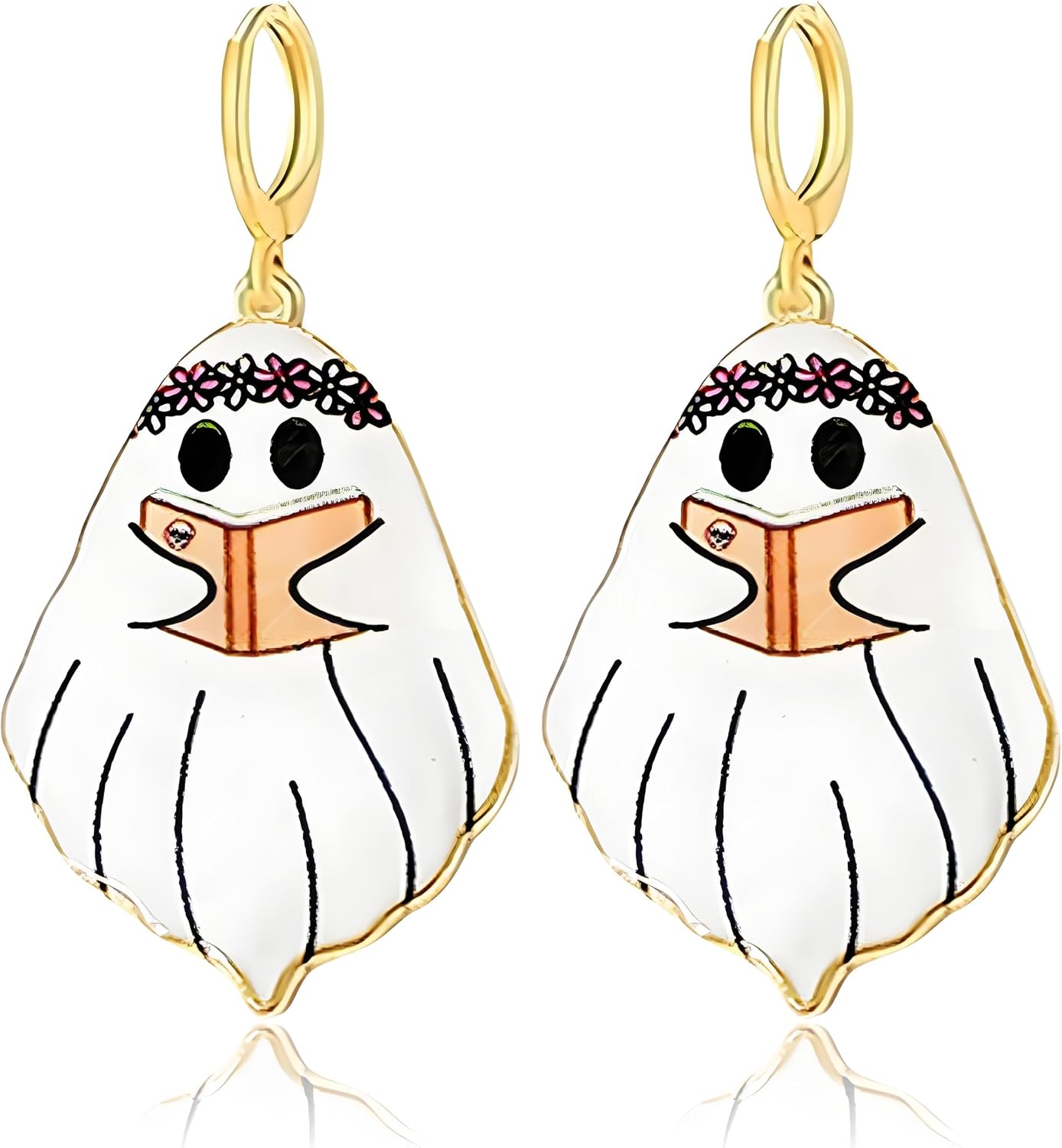 Halloween Ghost Dangle Earrings for Women Lightweight Funny Spooky Cute Halloween Accessories Costume Party Outfit
