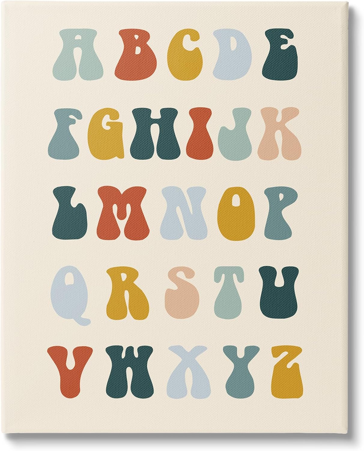 Stupell Industries Earthy Alphabet Letters Canvas Wall Art by Lil' Rue