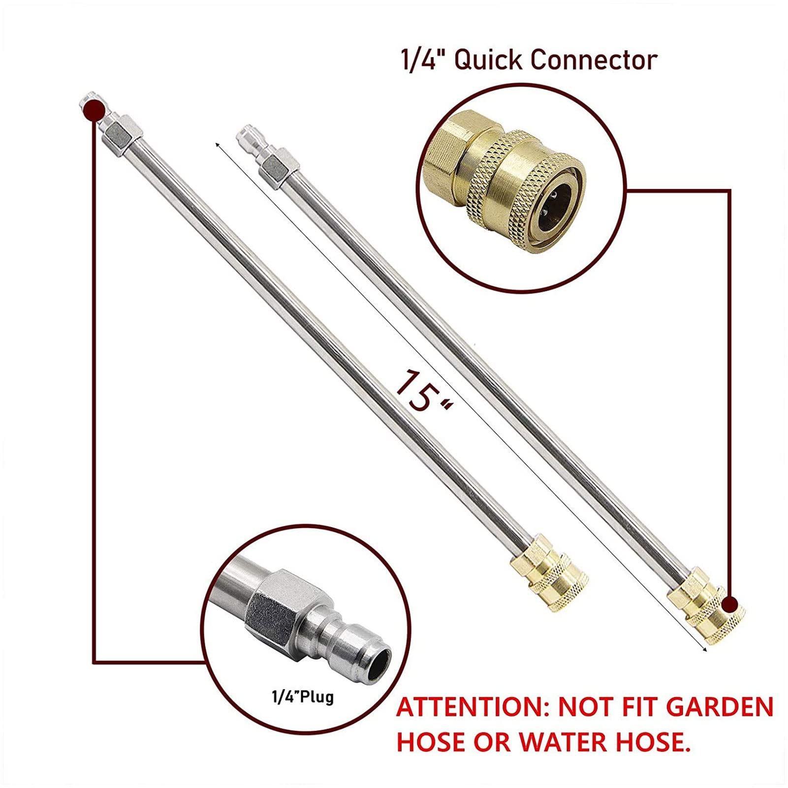 Limpiador Superficies 15" 4000 PSI para Lavadora de Presión con 4 Ruedas y Cepillo Duro para Pisos de Plástico Baldosas y Hormigón terraza、 entrada de vehículos y zonas exteriores.