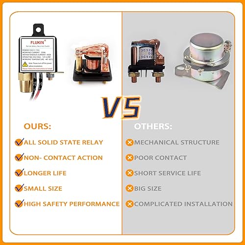 Miniatura 4 de Interruptor de desconexión remota de batería, interruptor de apagado mejorado para automóvil, control remoto dual DC12V 250A, evita el drenaje de la