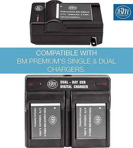 Miniatura 3 de BM Premium Paquete de 2 baterías NB-6L, NB-6LH para Canon PowerShot S120, SX170 IS, SX260, SX280, SX500 IS, SX510, SX520, SX530, SX540, SX600,