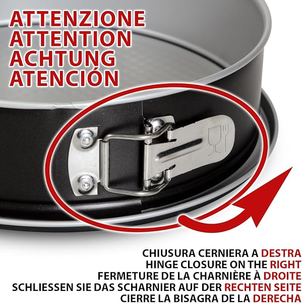 Guardini, Springform Cake Tin with 1 Base Diameter 24 cm, Drip Base, Steel with Non-Stick Coating, Champagne and Bronze, Made in Italy, Gold Elegance Line - 3