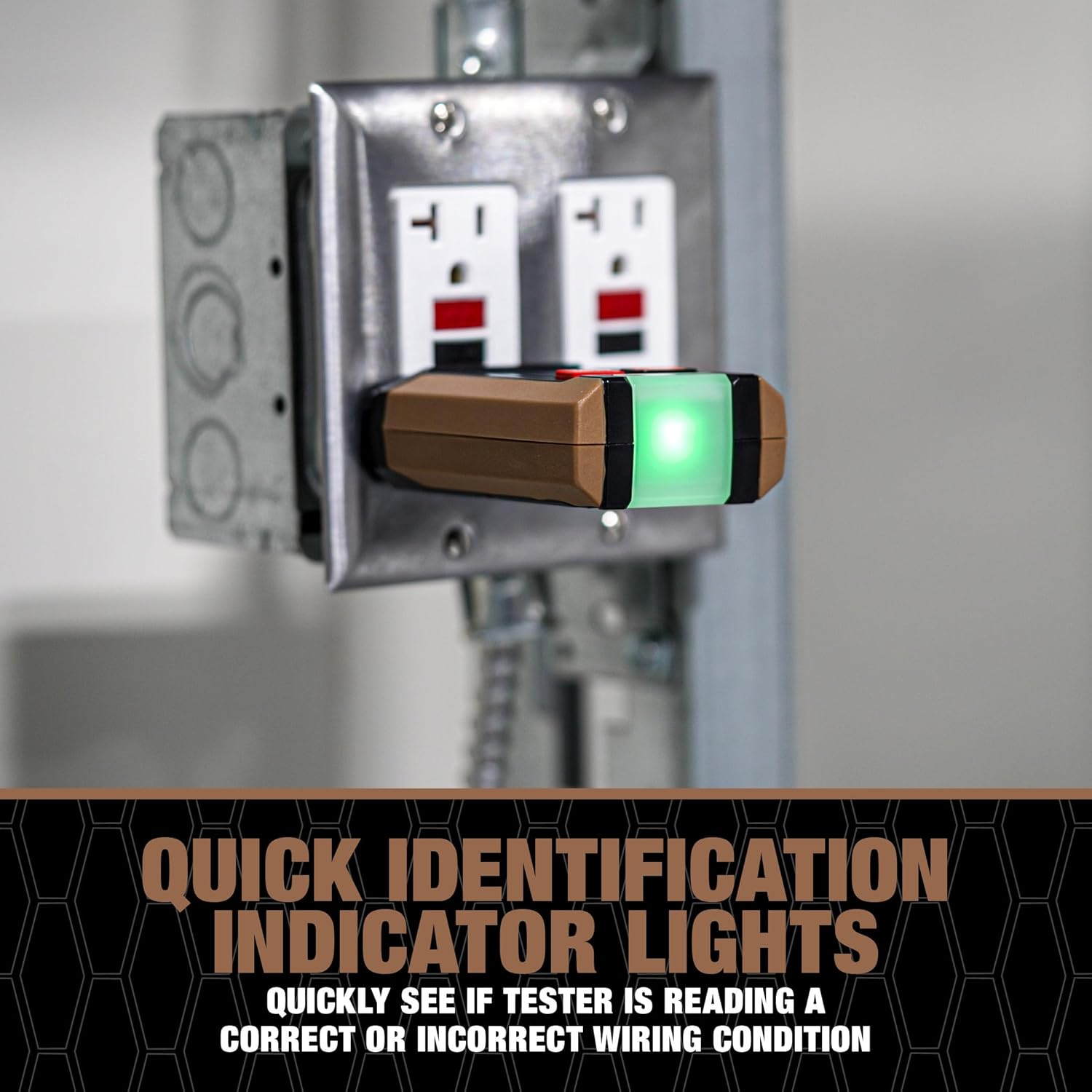 Southwire GFCI Receptacle Tester with LCD Display, 3 Prong, GFCI Tester, 40032S