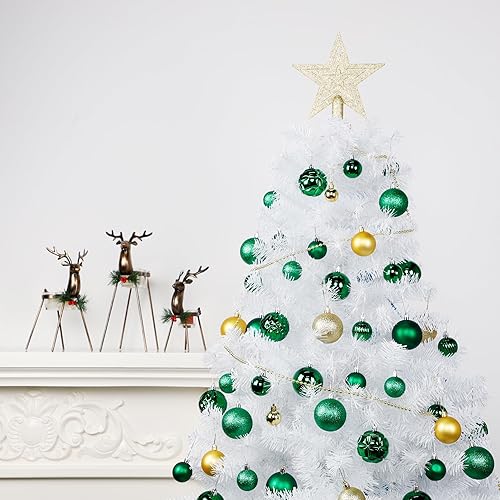 Miniatura 27 de Lulu Home Adornos de esferas para árbol de Navidad, 34 unidades, esferas colgantes Dorado