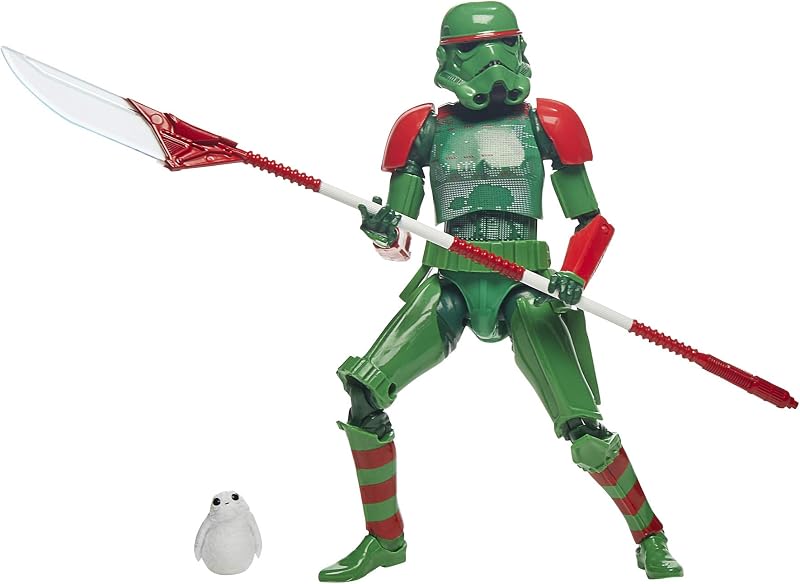 STAR WARS The Black Series Imperial Stormtrooper (Edición navideña) Juguete con PORG, figuras de acción coleccionables con temática navideña a escala de 6 pulgadas (Exclusivo de Amazon)