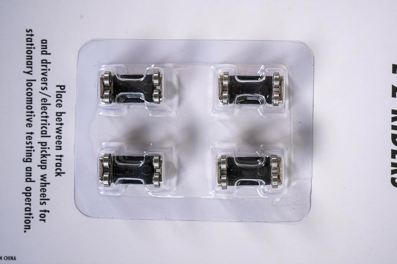 Bachmann Trains E-Z RIDERS™ with BALL-BEARING ROLLERS - 4/pk - For Use with HO or On30 Scale