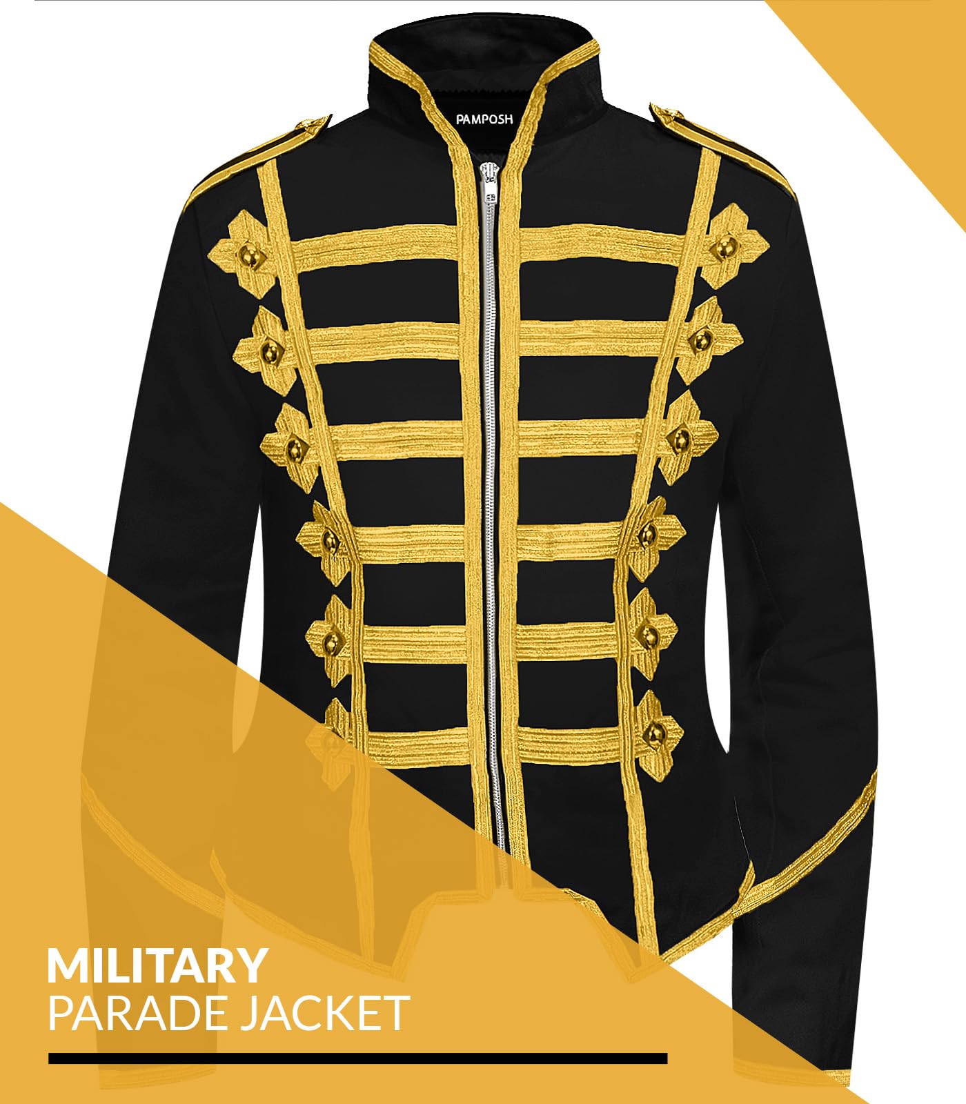 Pamposh Steampunk Hussar Napoleon Military Drummer Parade Jacke