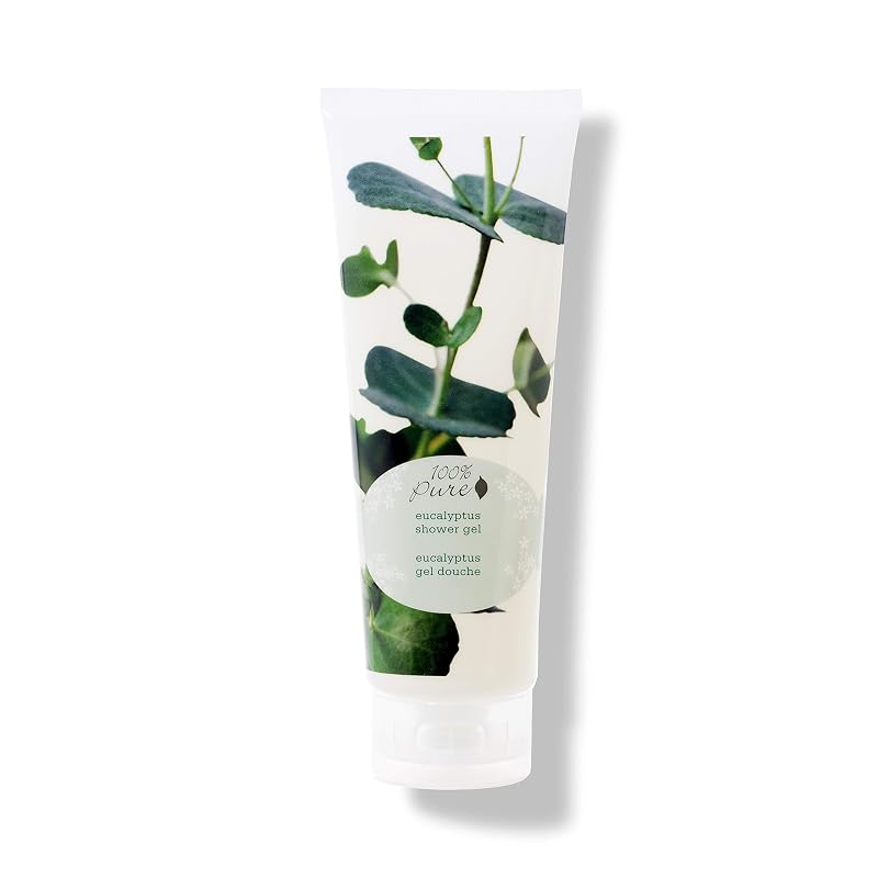 100% PURE Gel de banho de eucalipto, sabonete líquido corporal com espuma