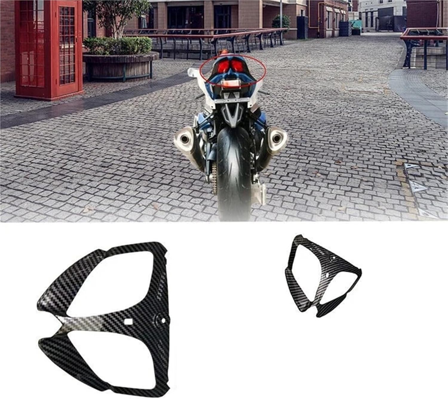 Motorcycle Carbon Fibre Paint Rear Tail Light Cover Fairing Cowl Nose Parts Accessories for Suzuki GSXR 1000 2009-2016 K9