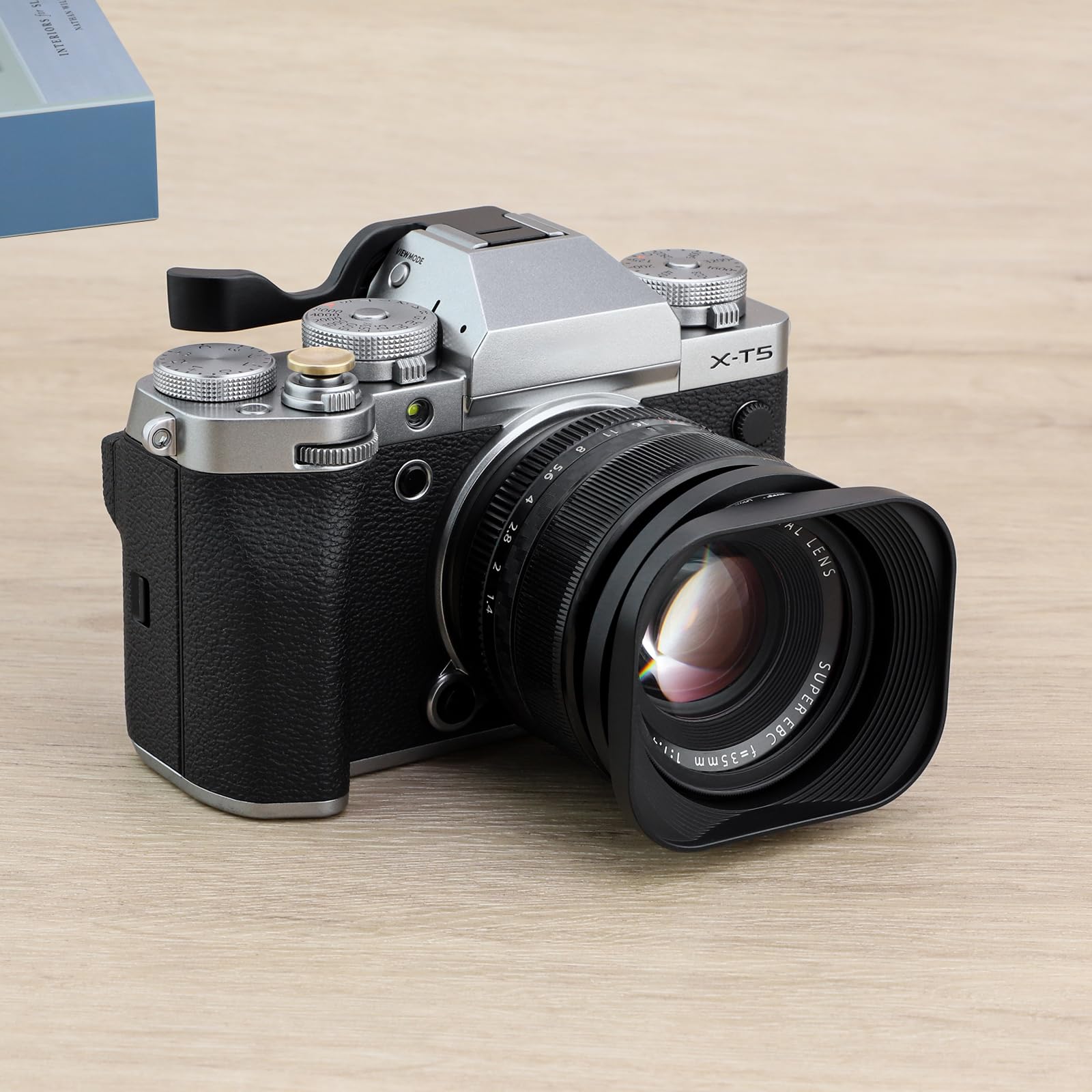 JJC Zwart Vierkant Bajonet Zonnekap voor Fujifilm Fujinon XC 35mm F2, XF 23mm F2 R WR, XF 35mm F2 R WR Lens