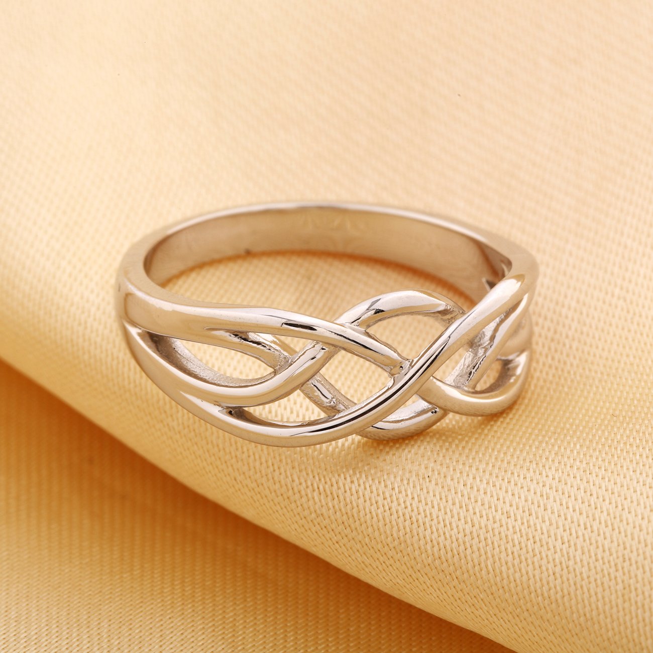 GULICX 925 Anello celtica Everlasting Love Knot Filigrana di nozze