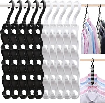 Closet Organizers and Storage,Upgraded Organization and Storage Clothes Hanger,10 Pack College Dorm Room Essentials,Sturdy Space Saving Hangers for Thick Clothe