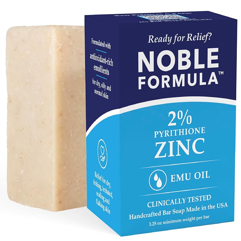 Sabonete em barra com piritionato de zinco 2% e óleo de emu Noble Formula, 92 g