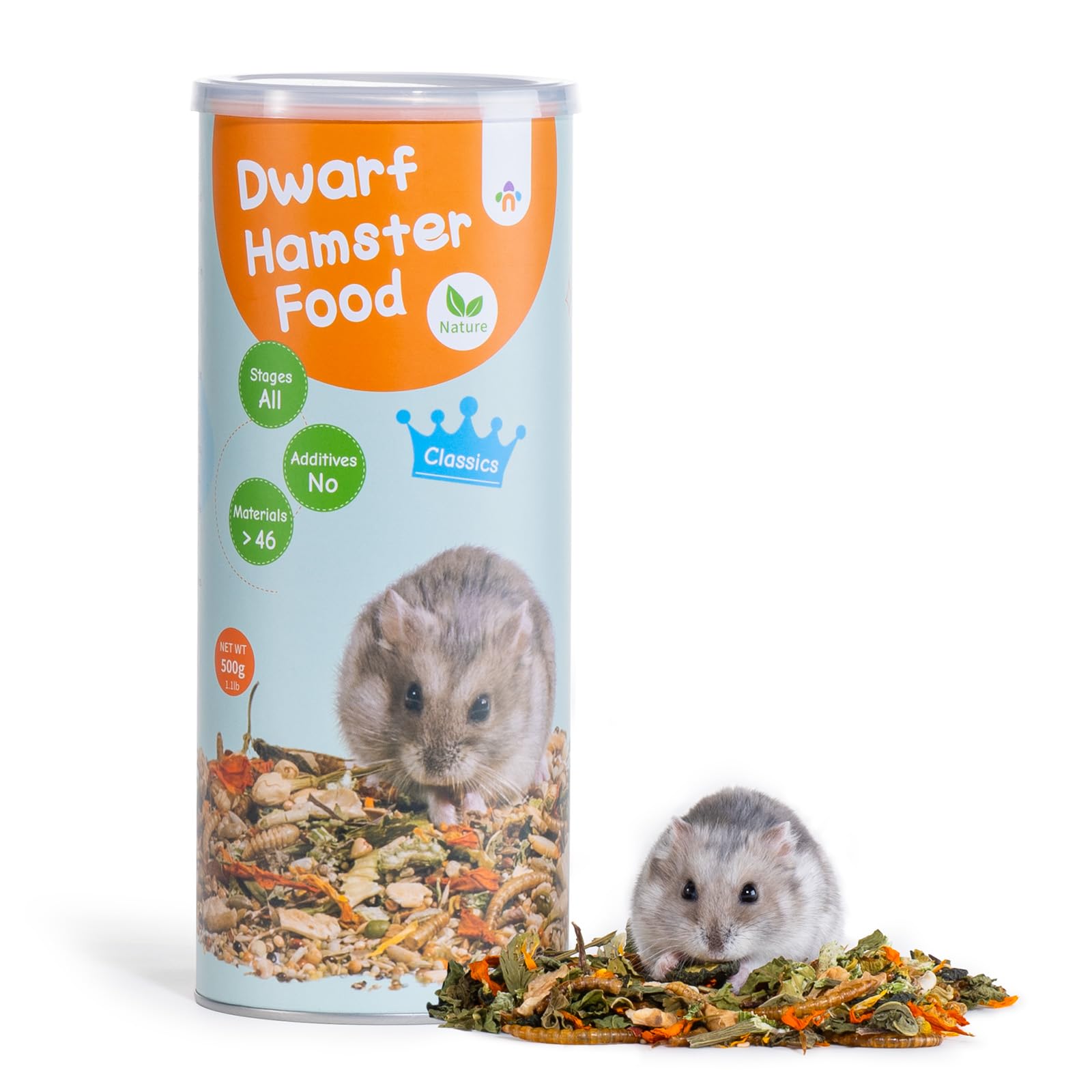 Niteangel Hamster Food & Treats Toy - Small Animal Natural Food for Syrian Golden Dwarf Robo Hamsters or Other Small-Sized Pets