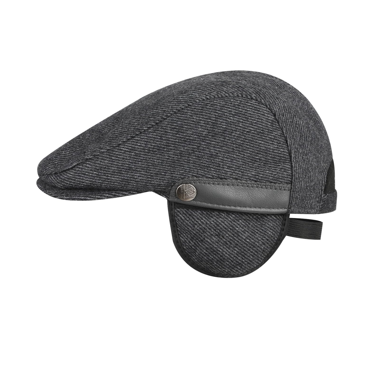 Superora Męska czapka wsuwana beret czapka bawełniana unisex czapka styl 1920 męska czapka z suwakiem zimowa ciepła płaska czapka z wzorem w kratkę, bawełniane czapki