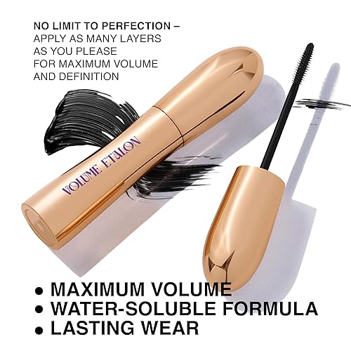 Miniatura 4 de Máscara de pestañas Volumen Lavable Volume Etalon - Máscara negra con fórmula lavable sin peso - Máscara voluminizante de larga duración - Cero