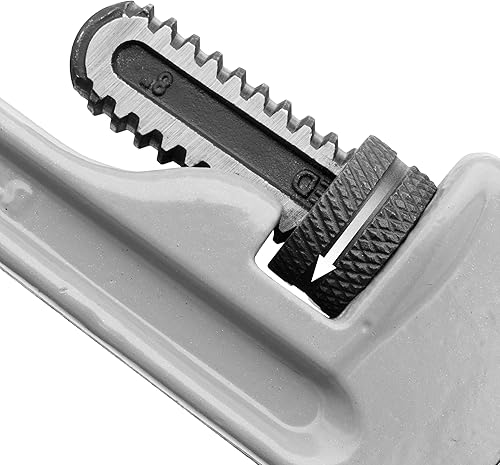 Miniatura 36 de DURATECH Llave de tubo recta de aluminio resistente de 36 pulgadas, llave de fontanería ajustable, forjada por gota, exceder el estándar GGG