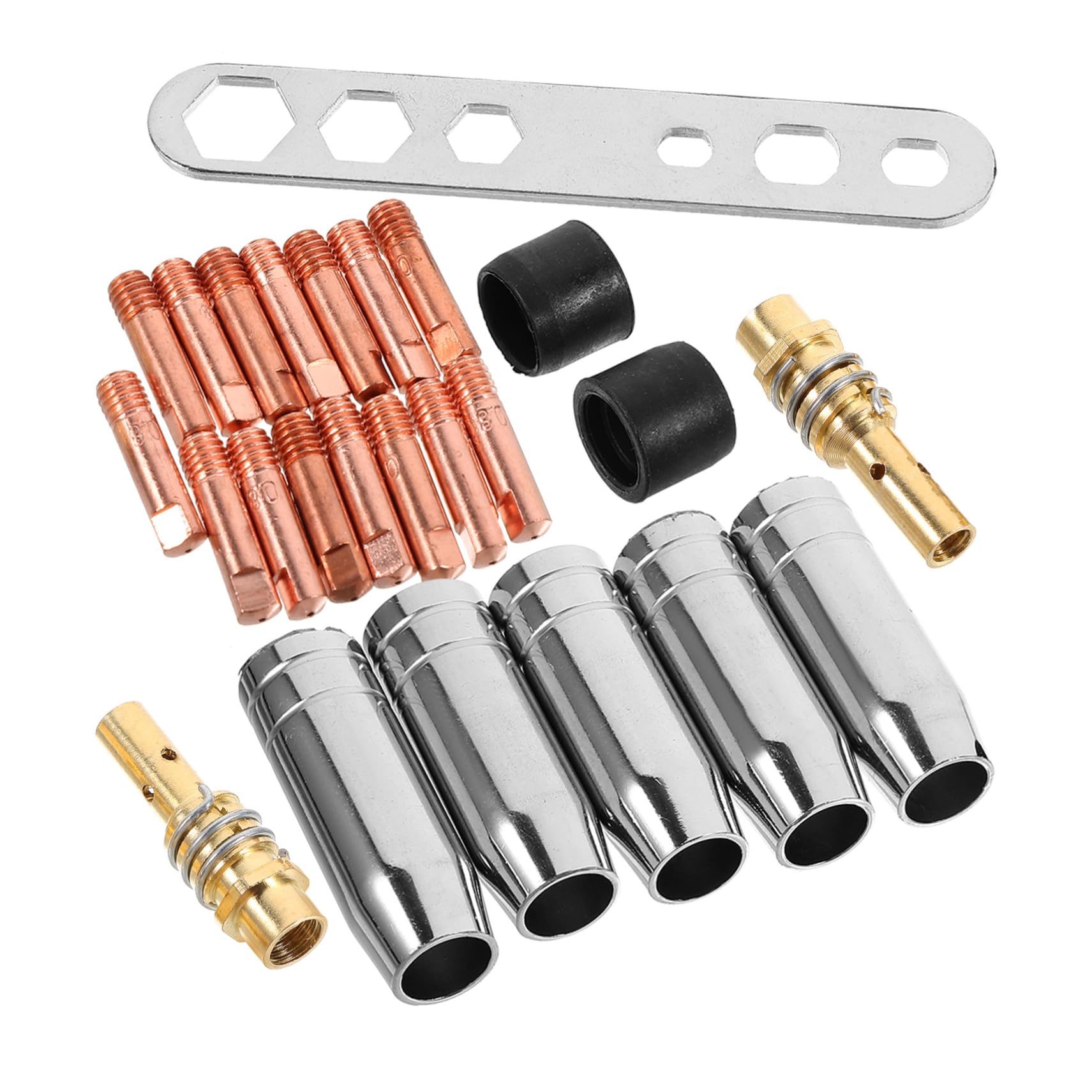 SOLUSTRE -in-one Welding Accessory Kit Nozzle Heat Shield Welding Nozzle Tips Torch Tips Holder Saves Money