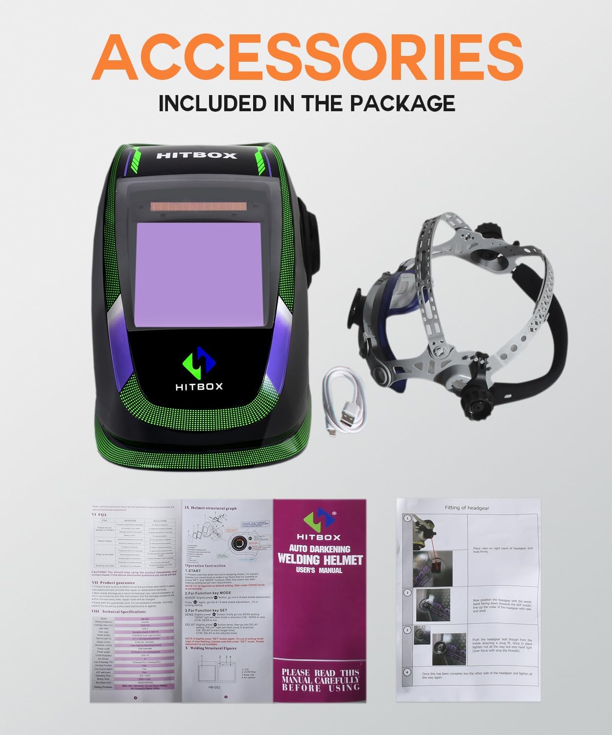 A Hitbox Auto Darkening Welding Helmet Kit