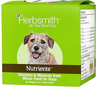 Herbsmith Nutrients Superfood Dog Multivitamin Featuring Vitamins & Minerals from Whole Foods Boost Kibble or DIY Raw with Antioxidants for Puppies to Seniors - 6.5 oz