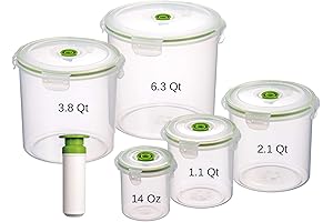 11-Piece Vacuum Seal Canister Vacuum Canister Food Storage Set