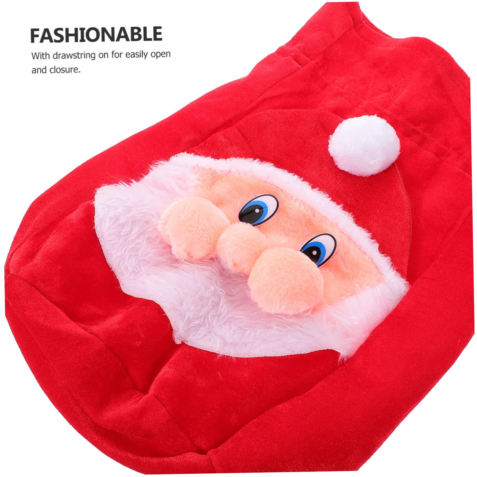SOLUSTRE Bolsa De Santa Claus Cierre Para Navideños Accesorio De Disfraz De Papá Noel Para Dulces y Sorprendentes Sorpresas Navidad