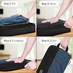 4pc Large Compression Packing Cubes for Suitcases - Carry-on Luggage Organizers for Travel