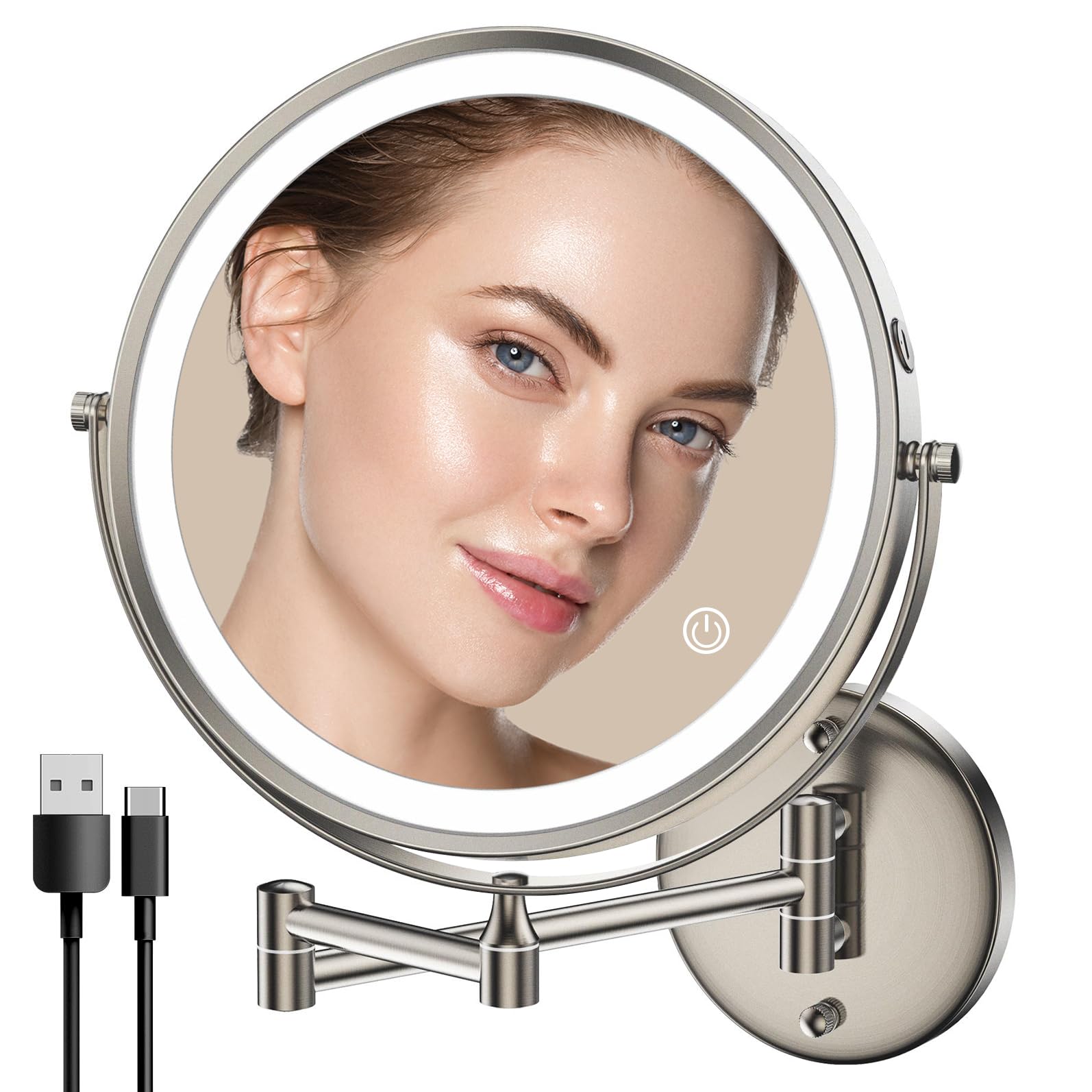 Miroir de salle de bain LED pour un maquillage impeccable et des soins du visage précis
