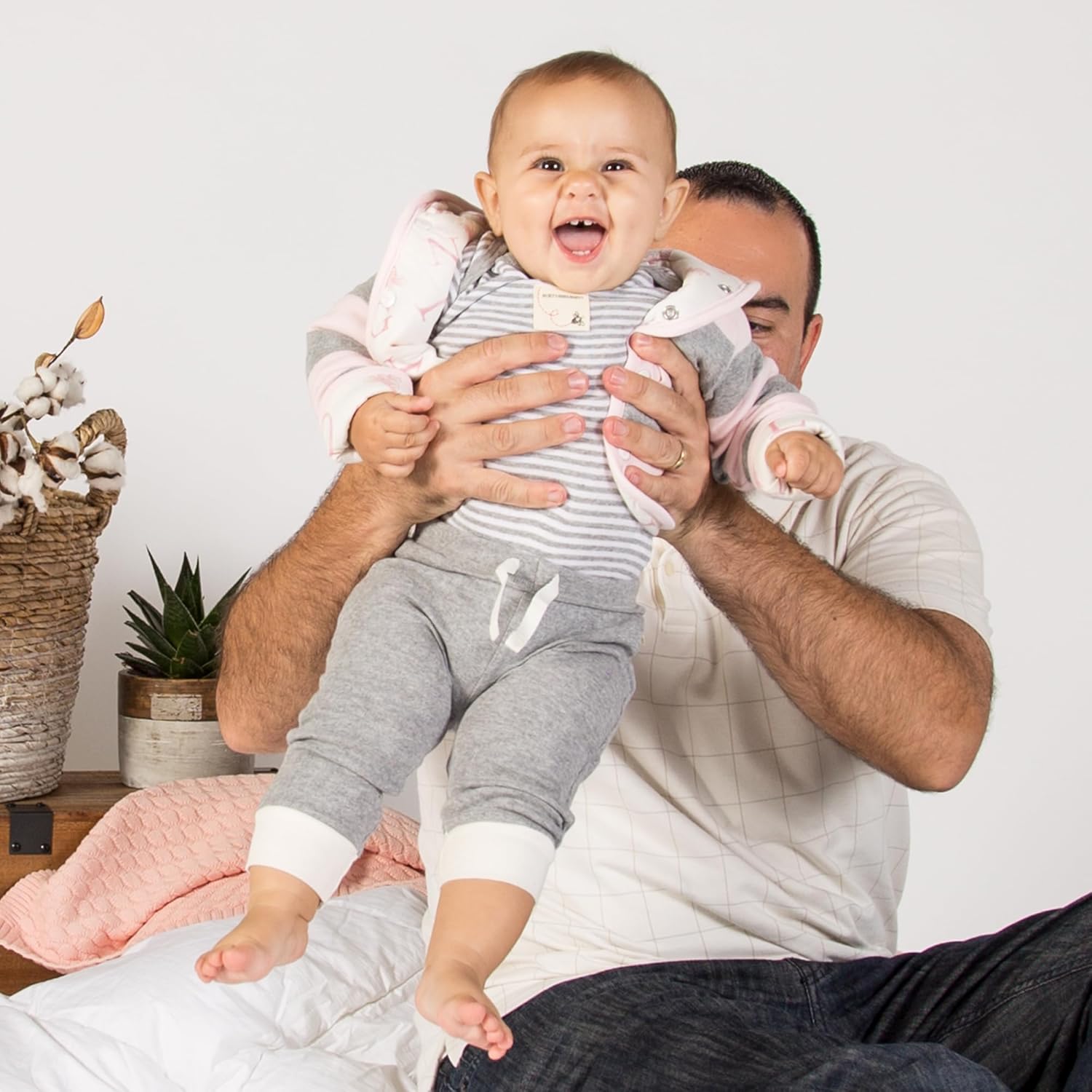 Burt's Bees Baby Baby Girls Romper - 100% Organic Cotton, One-Piece Shortall Girl Outfit for Sizes Newborn to 24 Months - Image 2