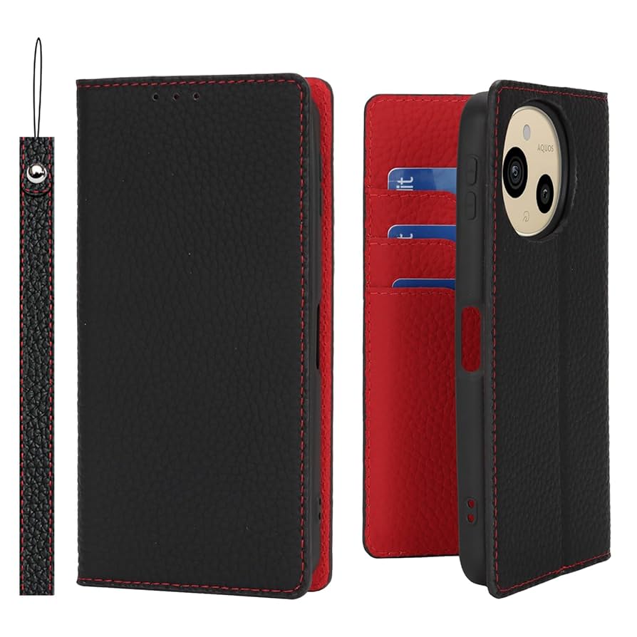 AQUOS SH-54B docomo ブラック　フィルムケース付き Amazon.co.jp: 【ドコモ純正】SH-54B スマートフリップケース