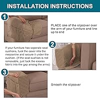 Vista 6 de Fundas impermeables para reposabrazos para sillas reclinables y sofás, fundas antideslizantes con bolsillo lateral, protector de brazo