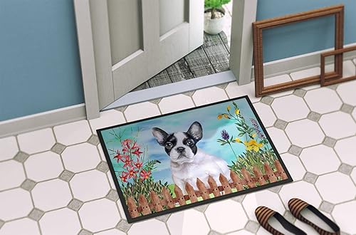 Miniatura 4 de Caroline's Treasures CK1272JMAT - Tapete para interiores o exteriores, diseño de bulldog francés, color negro y blanco, 24 x 36 pulgadas, 36