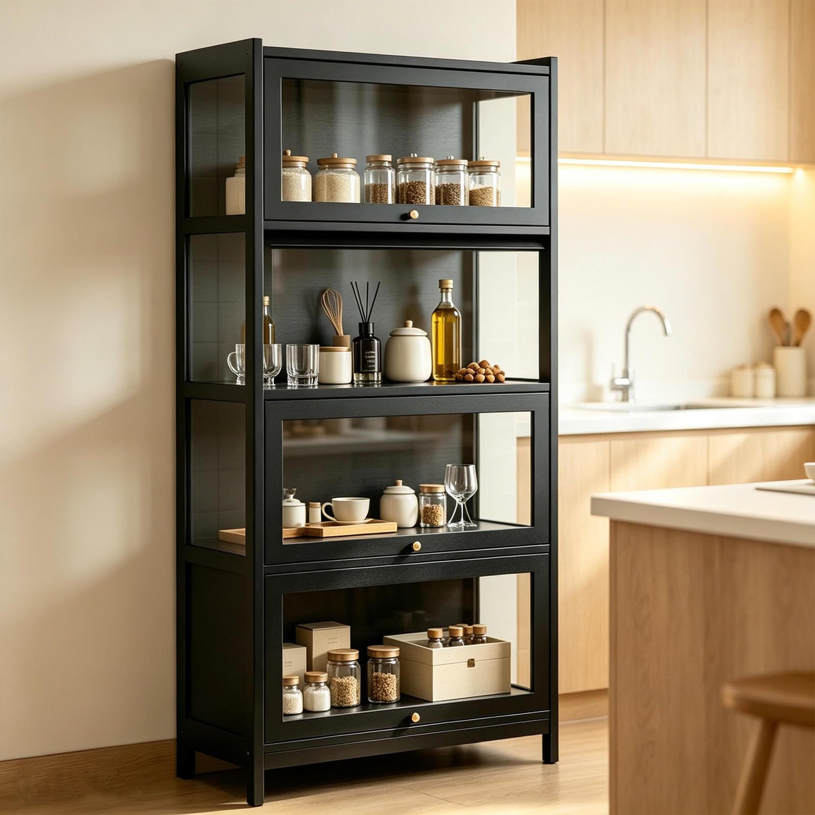 Vitrina Cristal Expositora Vitrina Cristal Vitrina Expositora Grande ,Black