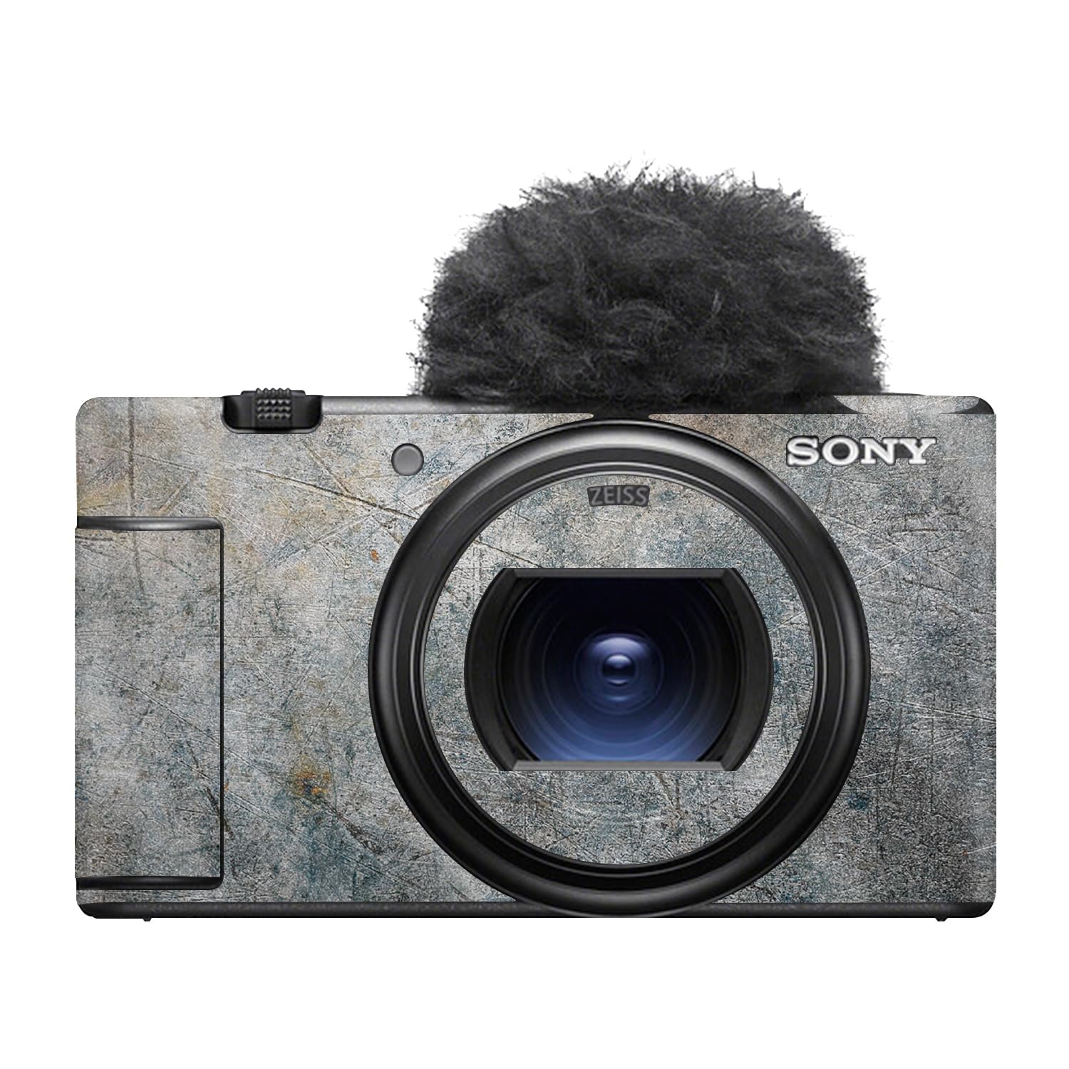 Glossy Glitter Camera Skin Compatible with Sony ZV-1 Mark II (2023) - Shadow Concrete - Premium 3M Vinyl Protective Wrap Decal Cover - Easy to Apply | Crafted in the USA by MightySkins