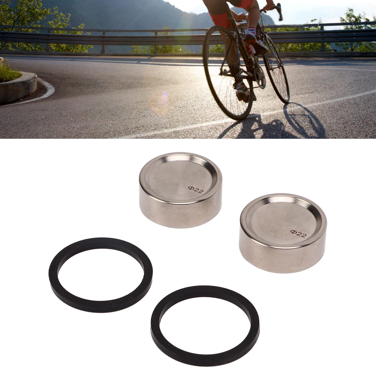 SUNGOOYUE Pistoni per Pinze Freno a Disco Bici da Montagna – 2 Pezzi in Lega di Titanio per Sostituzione Pinze Shimano XT/SLX, Componenti Freno MTB, Ricambi Freno a Disco, Accessori Bicicletta